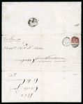Stamp of Gibraltar 1879 (Jun 6) printed matter wrapper to the Netherlands with 1870 1/2d pl.14 tied by "A26" duplex