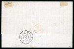 Stamp of Gibraltar 1878 (Nov 28) wrapper to Spain with two 1870 1/2d pl.14 tied by "A26" duplex,