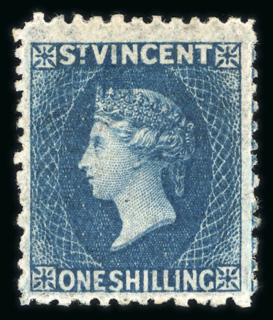 Stamp of St. Vincent 1869 Colour Change 1s indigo, mint h.r.