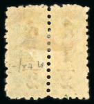 Stamp of St. Vincent 1881 1/2d on 6d in unsevered pair, mint h.r.