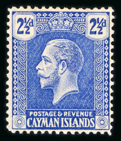 Stamp of Cayman Islands 1921-26 2 1/2d bright blue with watermark reversed variety