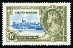 Stamp of Cayman Islands 1935 Silver Jubilee 6d with "dash by turret" variety,