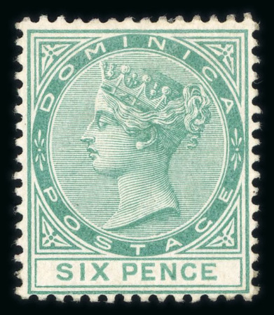 Stamp of Dominica 1877-79 wmk CC 1/2d to 1s mint set of five