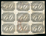 Stamp of Brazil » 1844-46 Slanting Figures 1846, 60r black, greyish paper, intermediate impression,