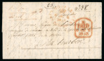 Stamp of Trinidad and Tobago » Trinidad 1843 (Sep 4) entire from Port of Spain to "Ile Bourbon" (Réunion)