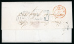 Stamp of Trinidad and Tobago » Trinidad 1852 (Aug 9) entire to Scotland with 1851-55 (1d) deep blue