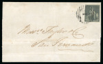 Stamp of Trinidad and Tobago » Trinidad 1851 (Dec 26) wrapper sent internally to San Fernando with 1851-55 (1d) grey