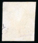 Stamp of Trinidad and Tobago » Trinidad 1852-60 lithographed (1d) blue on cartridge paper, fine to large margins, cancelled by light "1" numeral