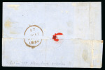 Stamp of Trinidad and Tobago » Trinidad 1854 (Jul 17) wrapper from Couva to Port of Spain with 1851-55 (1d) brownish red