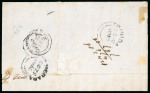 Stamp of Trinidad and Tobago » Trinidad 1855 (Jul 17) wrapper to British Guiana with 1851-55 (1d) brick red