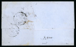 Stamp of Trinidad and Tobago » Trinidad 1853 (Sep 9) wrapper to England with 1851-55 (1d) deep blue on deeply blued paper