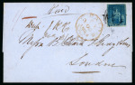 Stamp of Trinidad and Tobago » Trinidad 1853 (Sep 9) wrapper to England with 1851-55 (1d) deep blue on deeply blued paper