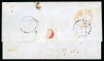 Stamp of Trinidad and Tobago » Trinidad 1854 (Mar 11) wrapper to England with 1851-55 (1d) brownish red