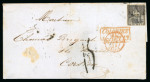 Stamp of Trinidad and Tobago » Trinidad 1854 (Sep 9) wrapper to Corsica with 1851-55 (1d) grey, very close to good margins