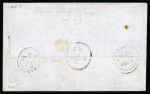 Stamp of Trinidad and Tobago » Trinidad 1858 (May 25) wrapper to St. Lucia with 1854-57 (1d) rose-red