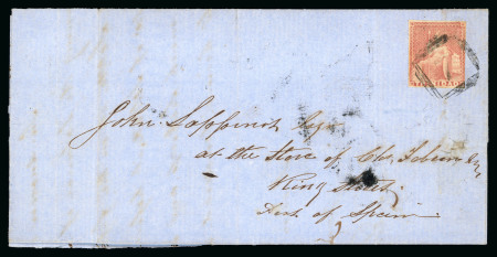 Stamp of Trinidad and Tobago » Trinidad 1858 (May 19) entire from Arima to Port of Spain with 1854-57 (1d) rose-red
