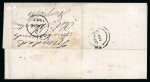 Stamp of Trinidad and Tobago » Trinidad 1860 (Jan 23) entire from San Fernando to England with 1859 pin perf.13 1/2-14 4d dull lilac and two (1d) carmine-lake