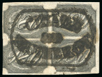 Stamp of Brazil » 1844-46 Slanting Figures 1846, 180r black, fine impression, block of four used