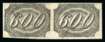 Stamp of Brazil » 1844-46 Slanting Figures 1846, 600r black, fine impression, amrgins varying
