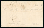 Stamp of Trinidad and Tobago » Trinidad 1862-63 (1d) crimson-lake perf. 11 1/2, 12 with compound perf.11, on 1863 (Apr) wrapper to Guadeloupe
