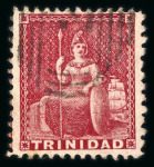 Stamp of Trinidad and Tobago » Trinidad 1862-63 (1d) crimson-lake perf. 11 1/2, 12 with compound perf.11, used