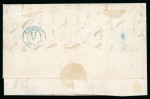 Stamp of Romania » 1858 (1st Nov.) - 1861 Moldavia - Handstruck at Jassy - Imperforate The Unique First Day Cover40 Parale blue on bluish