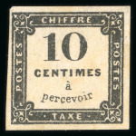 Stamp of France » Timbres-Taxe 1859, Chiffres taxe 10 centimes noir litographié Y&T