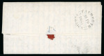 Stamp of Jamaica 1841 (Dec 18) entire from Falmouth to Montego Bay, endorsed "Paid 4d" at top right, reverse with good "FALMOUTH / JAMAICA" type P2a