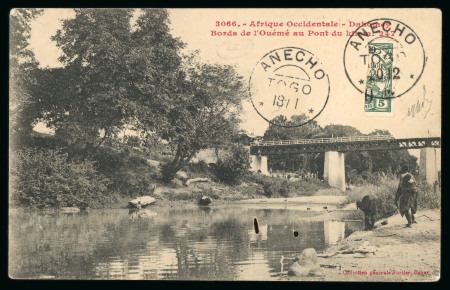 Stamp of Colonies françaises » Togo 1915, Carte postale, affranchissement Y&T n°24, coupé