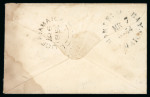 Stamp of Jamaica 1854 (Mar 6) Envelope to J. Brown, Clerk of the Peace at "Mo Bay", signed "J. Rowe, Custos Rotulorum" granting free postage