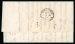Stamp of Jamaica 1874, pair of covers to Jacmel, Haiti, one at 5d rate and one at 10d rate