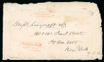 Stamp of Jamaica 1890 (Feb 22) Salvaged mail envelope that was washed away in the Haughton River and subsequently recovered