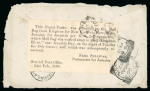 Stamp of Jamaica 1890 (Feb 22) Salvaged mail envelope that was washed away in the Haughton River and subsequently recovered