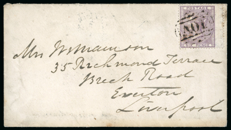 Stamp of Jamaica 1858-59, group of two covers and a large piece with GB stamps used in Jamaica