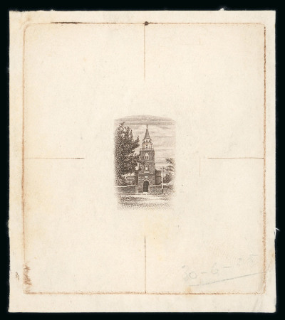 Stamp of Jamaica 1919-21 Pictorial Issue 4d vignette die proof in reddish brown on wove paper