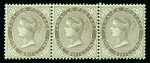 Stamp of Jamaica 1905-11 1s black on green mint strip of three with middle stamp showing the "$" for "S" in "SHILLING" variety