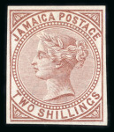 Stamp of Jamaica 1860-1911 Laureated Head collection mounted on 10 pages, incl. several "$" for "S" in "SHILLING" variety used