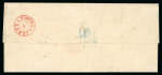 Stamp of Romania » Postal History » Double-circle Datestamps GALATZ: 1860 (12.2) Registered folded cover advice