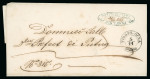 Stamp of Romania » Postal History » Double-circle Datestamps TIRGUL-OCNA: 1866 Registered folded letter sheet from