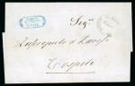 Stamp of Romania » Austrian Levant Post Offices GALATZ: 1852 Folded entire from Gatatz to Constantinople, with oval AGENZIA DEL LLOYD AUSTRIACO / IBRAILA hs