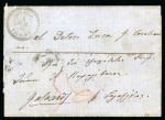 Stamp of Romania » Austrian Levant Post Offices » French Levant Post Offices BRALIA: 1862 (5.7) Stampless folded letter sheet from