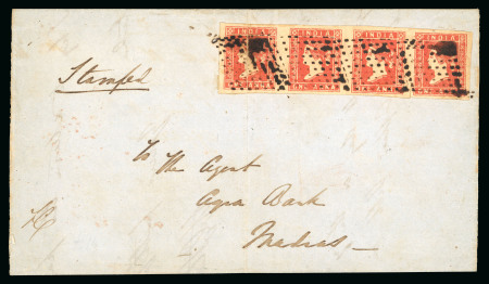 Stamp of India » 1854 Lithographs 1854 (Dec 5) Entire letter from Secunderabad to Madras,