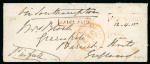 Stamp of India » Postal History in Hyderabad 1855 (April 12) Letter from Aurangabad to Hertfordshire,