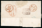 Stamp of India » Postal History in Hyderabad 1850 (Nov 14) Concession rate soldier’s entire letter,