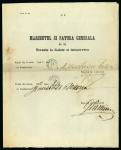 Stamp of Romania » Postal History » Postal Forms 1862 (26.1) Postal form "Marsrutul Si Fatura Generala"