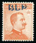 Stamp of Italy » B.L.P. 1921, 20c orange, overprint misplaced to top, n.h.