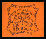 Stamp of Italian States » Papal States 1867, 10c black on vermilion, original gum