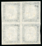 Stamp of Italian States » Sardinia 1853-63, 5c to 3L, set of five blocks of four and one