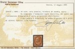 Stamp of Italy » Regno d'Italia 1863, 10c ochre-orange, De La rue printing, original gum, lightly hinged