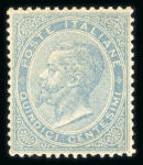 Stamp of Italy » Regno d'Italia 1863, 15c sky blue, De La Rue printing, unused, regummed